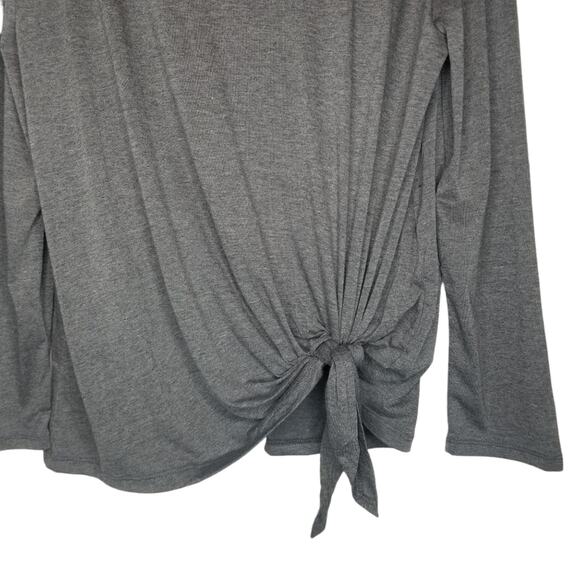 NWT Umgee Long Sleeve Scoop Neck Top with Front Waist Tie Shirt 1X XL - Picture 5 of 7